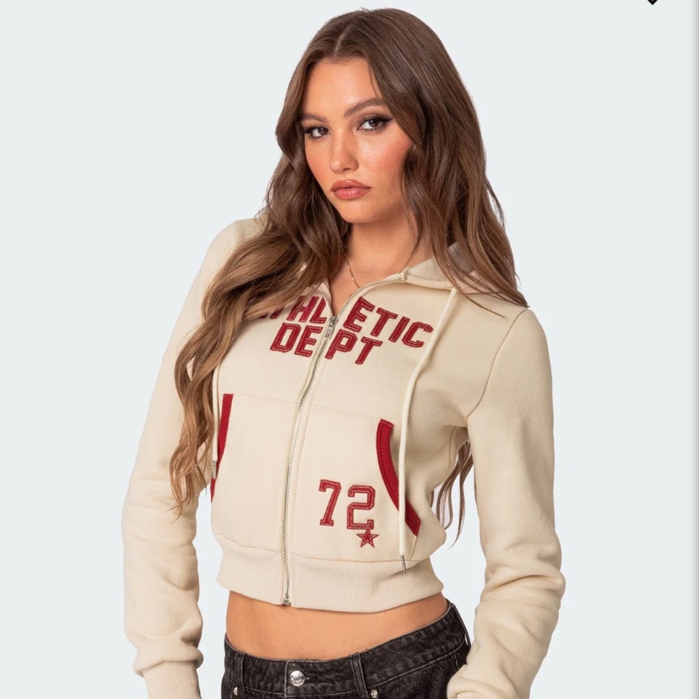 Edikted cropped athletic dept hoodie